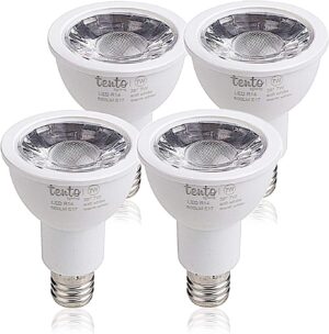 Tento Lighting E17 Led Light Bulb R14 Reflector 5.5w 450 Lumens Intermediate Base 40w Halogen Bulb Replacement Warm White 4 Pack